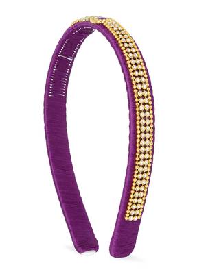 Girls Purple Ethnic Hairband Set 1
