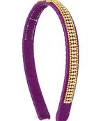 Girls Purple Ethnic Hairband Set