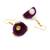 Girls Purple Doomed Kundan Jhumka Earrings