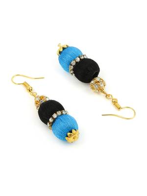 Girls Blue Doomed Jhumka Earrings 2