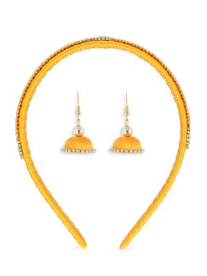 Girls Gold Ethnic Hairband Set 1