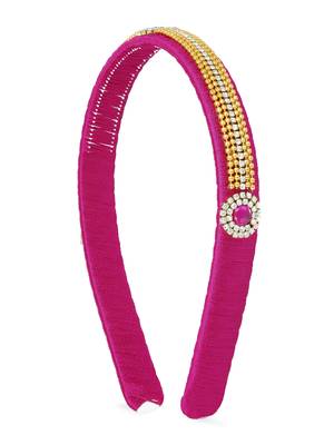 Girls Pink Ethnic Hairband Set 2