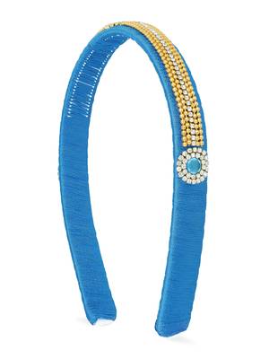 Girls Blue Ethnic Hairband Set 2