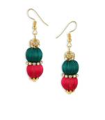 Girls Green Doomed Jhumka Earrings