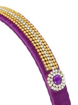 Girls Purple Ethnic Hairband Set 2
