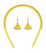 Girls Yellow Ethnic Hairband Set