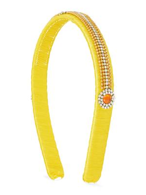 Girls Yellow Ethnic Hairband Set 2