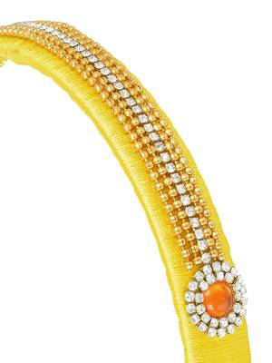 Girls Yellow Ethnic Hairband Set 5