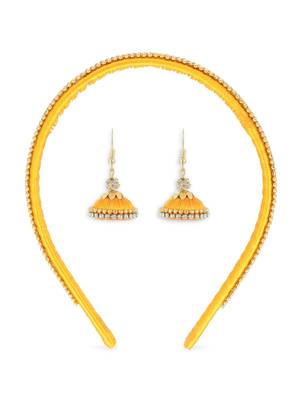 Girls Gold Ethnic Hairband Set 1