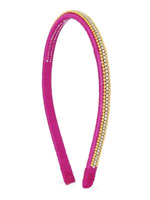 Girls Pink Ethnic Hairband Set 2