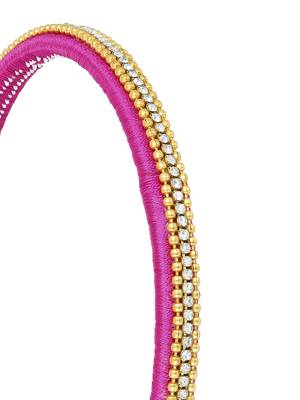 Girls Pink Ethnic Hairband Set 5