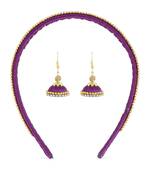 Girls Purple Ethnic Hairband Set