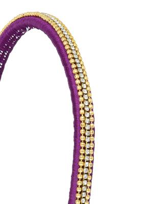 Girls Purple Ethnic Hairband Set 4