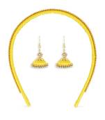 Girls Yellow Ethnic Hairband Set