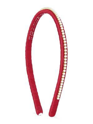 Girls Red Ethnic Hairband Set 2