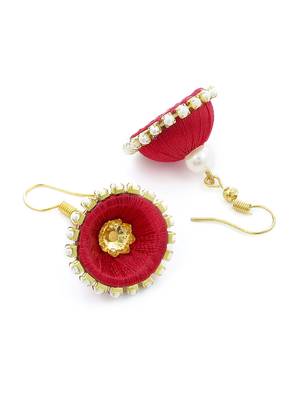 Girls Red Ethnic Hairband Set 4