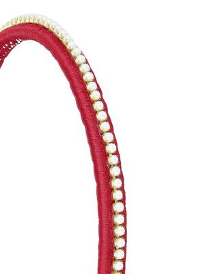 Girls Red Ethnic Hairband Set 5