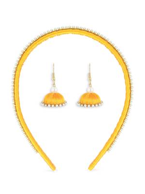 Girls Gold Ethnic Hairband Set 1