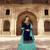 Sky-blue embroidered georgette salwar