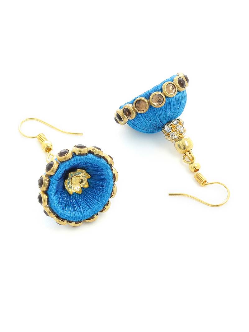 Girls Pink Doomed Kundan Jhumka Earrings