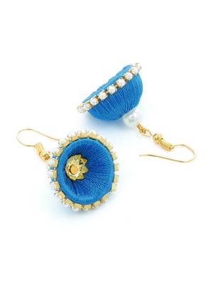 Girls Blue Ethnic Hairband Set 4