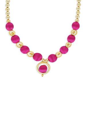 Girls Pink Ethnic Necklace 1