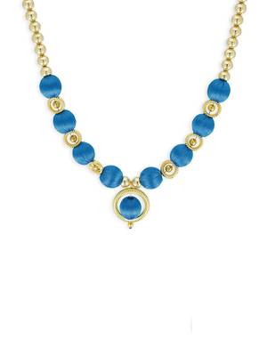Girls Blue Ethnic Necklace 1