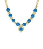 Girls Blue Ethnic Necklace