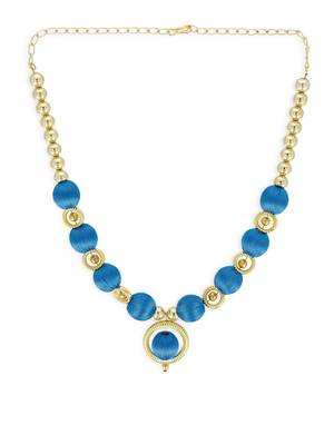 Girls Blue Ethnic Necklace 2