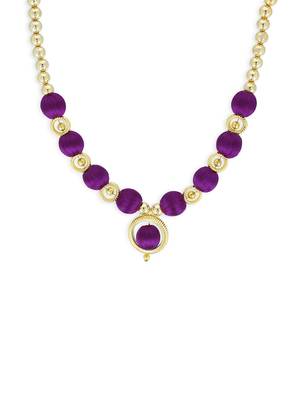 Girls Purple Ethnic Necklace 1