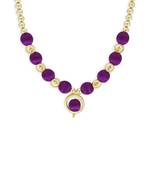 Girls Purple Ethnic Necklace