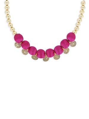 Girls Pink Ethnic Necklace 1