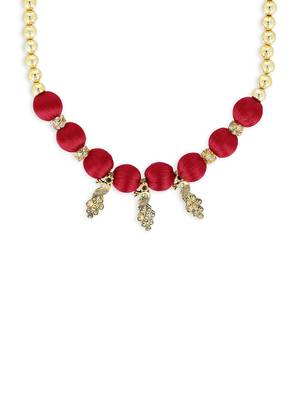 Girls Red Ethnic Necklace 1