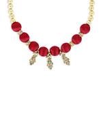 Girls Red Ethnic Necklace