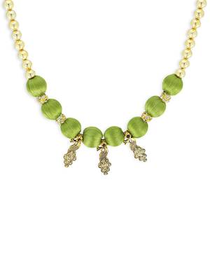 Girls Green Ethnic Necklace 1