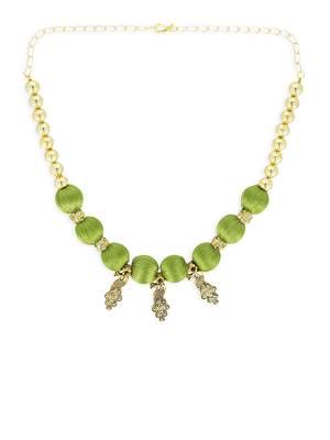 Girls Green Ethnic Necklace 2