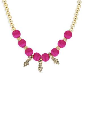 Girls Pink Ethnic Necklace 1