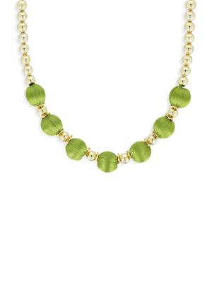 Girls Green Ethnic Necklace 1