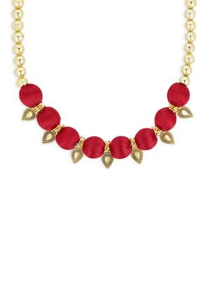 Girls Red Ethnic Necklace 1