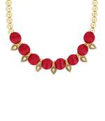 Girls Red Ethnic Necklace
