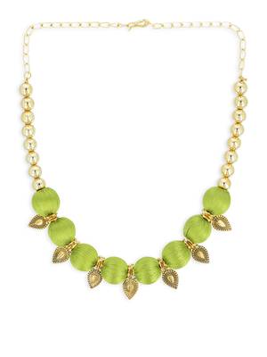 Girls Green Ethnic Necklace 2