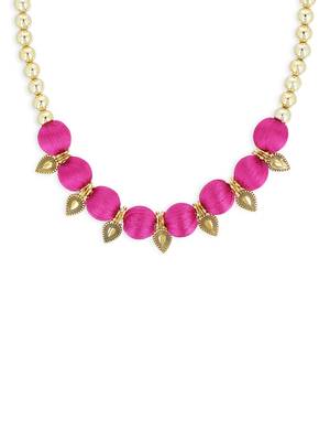 Girls Pink Ethnic Necklace 1
