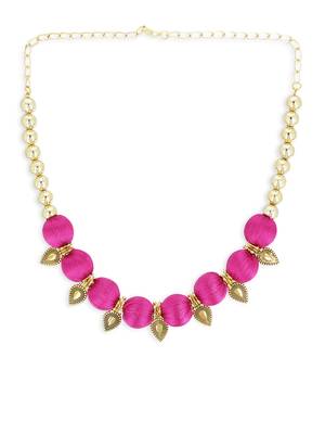 Girls Pink Ethnic Necklace 2
