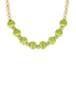 Girls Green Ethnic Necklace