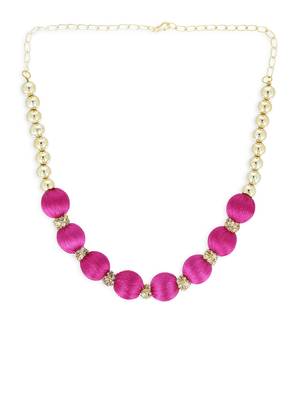 Girls Pink Ethnic Necklace 2