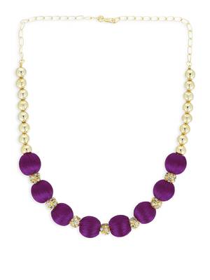 Girls Purple Ethnic Necklace 2