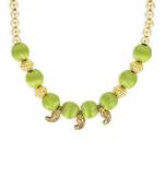 Girls Green Ethnic Necklace