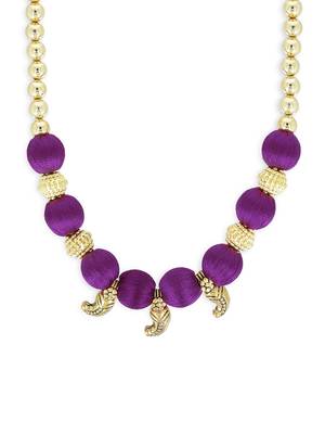 Girls Purple Ethnic Necklace 1