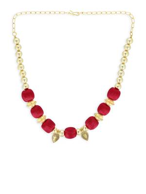 Girls Red Ethnic Necklace Set 2