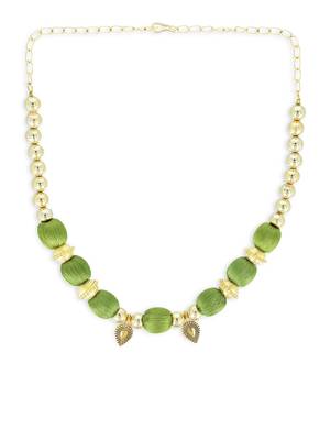 Girls Green Ethnic Necklace Set 2